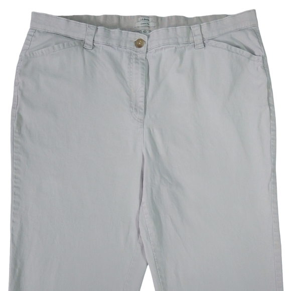 L.L. Bean Flint Gray Easy Stretch Twill Crop Pant Elastic Waistband Classic Fit - Picture 4 of 9